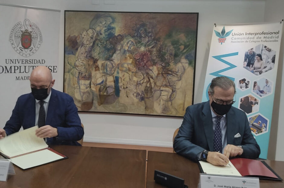 UNIÓN INTERPROFESIONAL Y LA UNIVERSIDAD COMPLUTENSE FIRMAN UN CONVENIO PARA IMPULSAR Y ORIENTAR EL FUTURO PROFESIONAL DE 70.000 JOVENES UNIVERSITARIOS A TRAVES DE LOS COLEGIOS PROFESIONALES