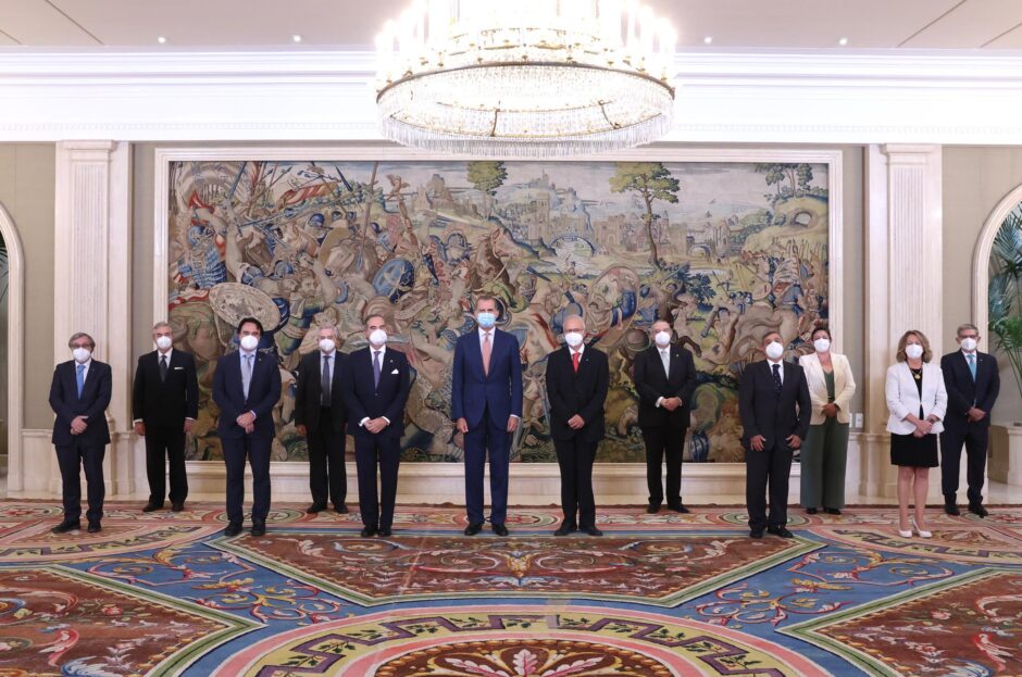 S.M. EL REY RECIBE A LA JUNTA DIRECTIVA DE UNIÓN INTERPROFESIONAL DE LA COMUNIDAD DE MADRID (UICM)