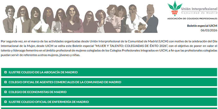 Boletín especial: Mujer y talento: Colegiadas de éxito 2026